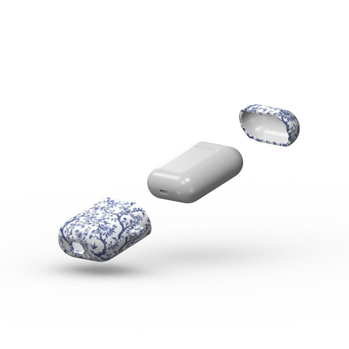 Azure Botanics Collection | Cobalt Garden | Bold Cobalt Blue Botanical AirPods Tough Case