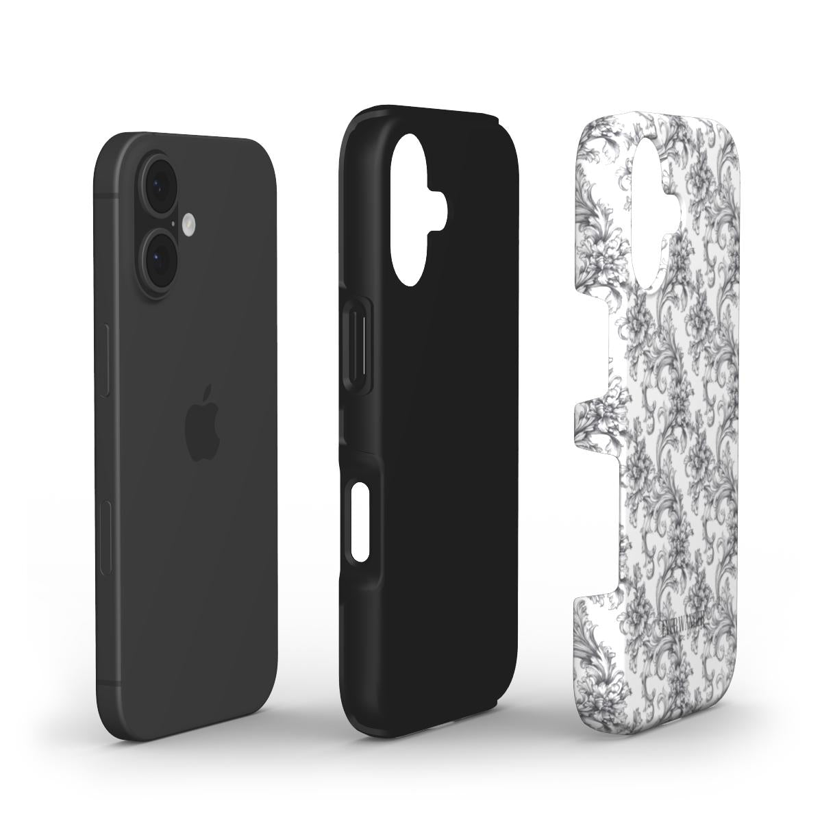Antique Damask - Chiaroscuro Collection | Obsidian Manuscript | Pure Edition Tough Phone Case