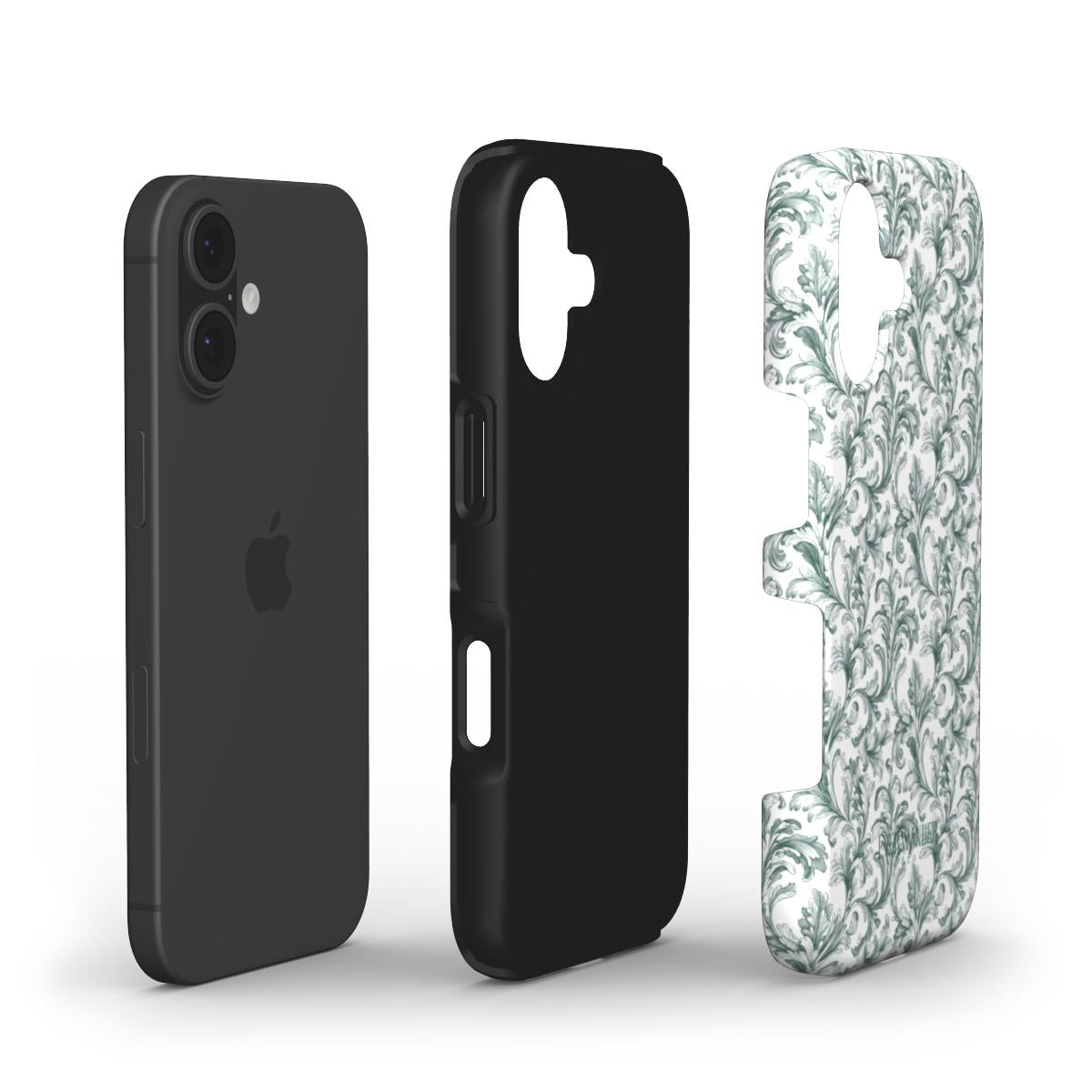 Antique Damask - Chiaroscuro Collection | Veridian Sanctuary | Pure Edition Tough Phone Case