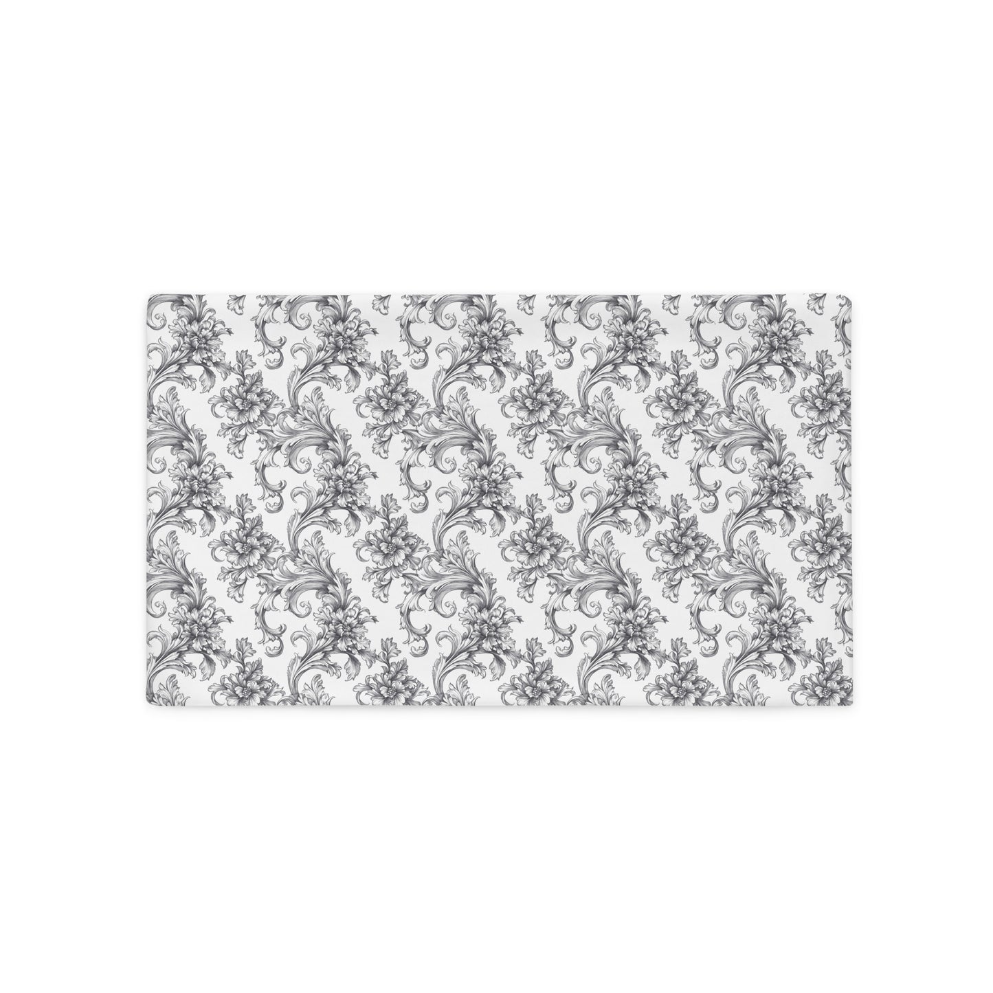Antique Damask - Chiaroscuro Collection | Obsidian Manuscript | Pure Edition Pillowcase