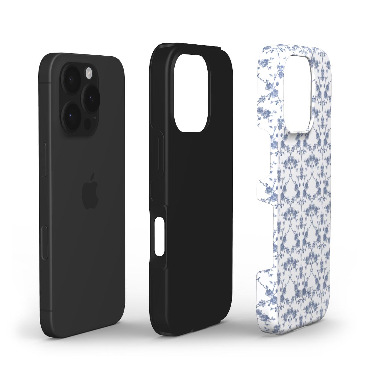 Collection Azure Botanics | Ethereal Delft | coque de téléphone
