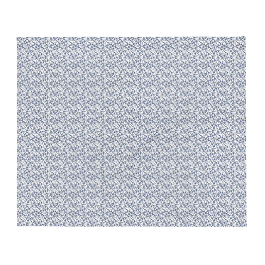 Azure Botanics Collection | Ashen Whispers | Minimalist Gray-Blue Throw