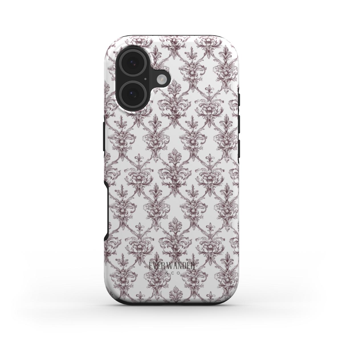 Antique Damask - Chiaroscuro Collection | Regal Burgundy | Pure Edition Tough Phone Case
