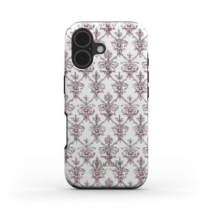 Antique Damask - Chiaroscuro Collection | Regal Burgundy | Pure Edition Tough Phone Case