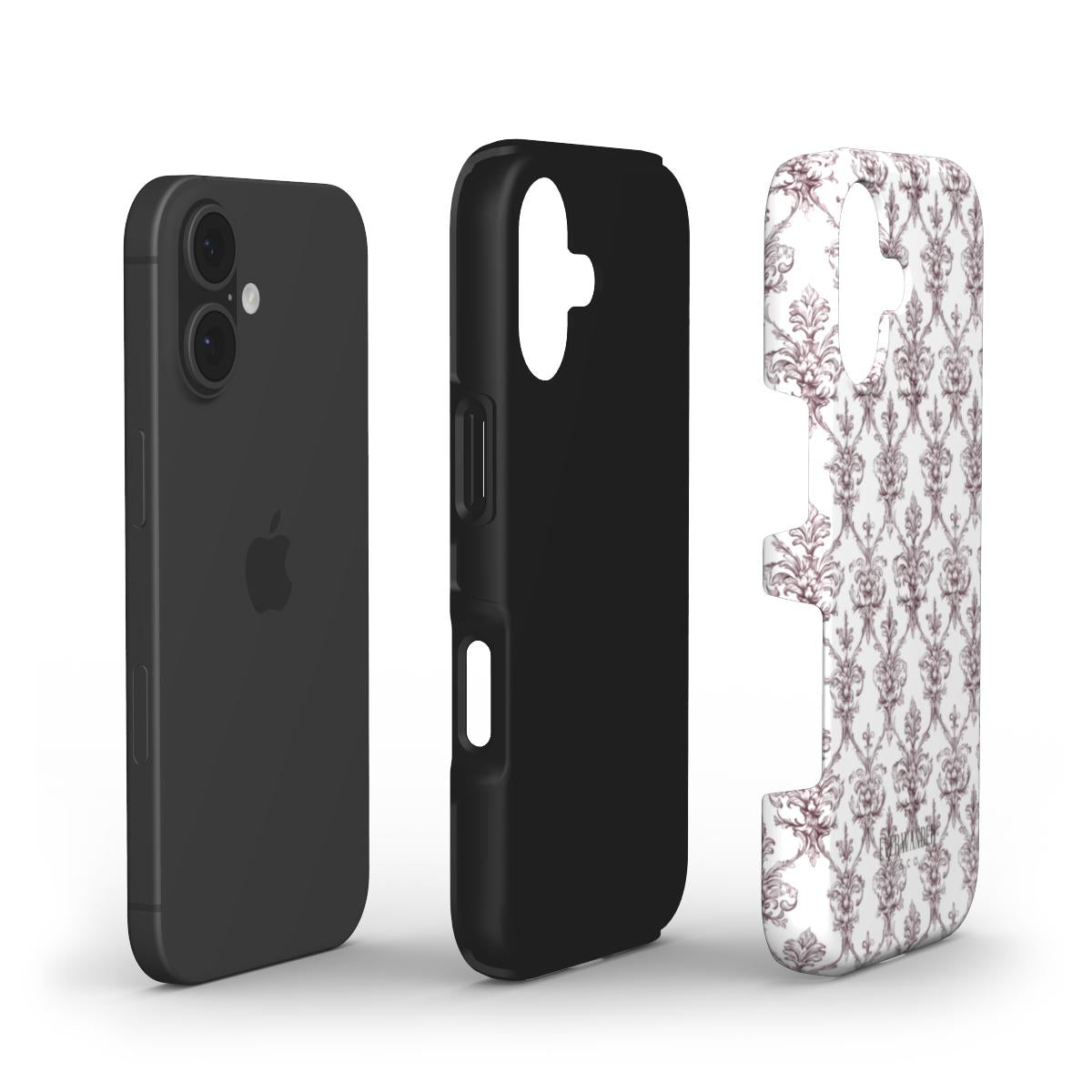 Antique Damask - Chiaroscuro Collection | Regal Burgundy | Pure Edition Tough Phone Case