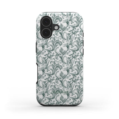 Antique Damask - Chiaroscuro Collection | Veridian Sanctuary | Pure Edition Tough Phone Case