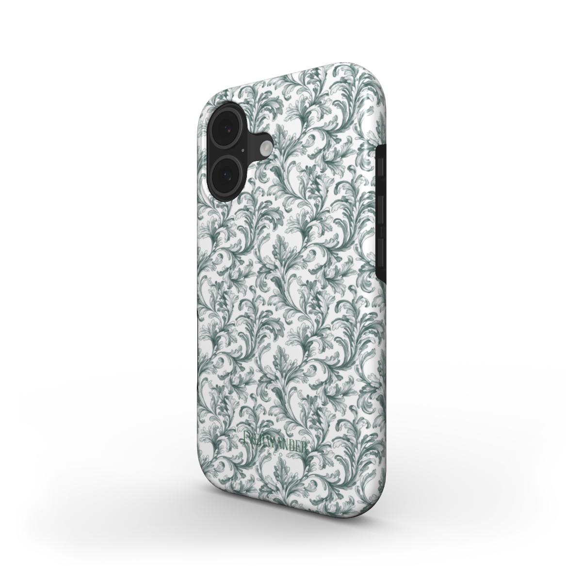 Antique Damask - Chiaroscuro Collection | Veridian Sanctuary | Pure Edition Tough Phone Case