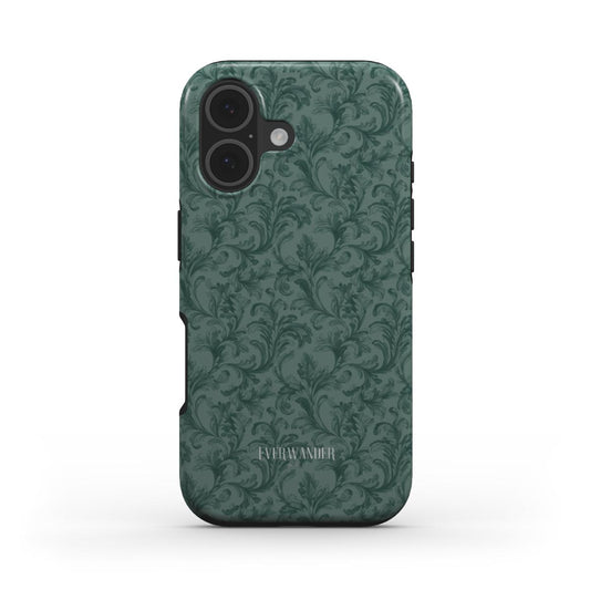 Antique Damask - Chiaroscuro Collection | Veridian Sanctuary | Deep Edition Tough Phone Case