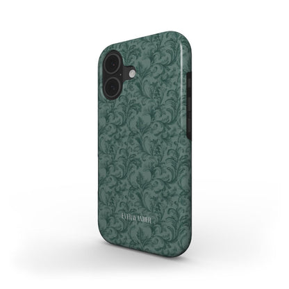 Antique Damask - Chiaroscuro Collection | Veridian Sanctuary | Deep Edition Tough Phone Case