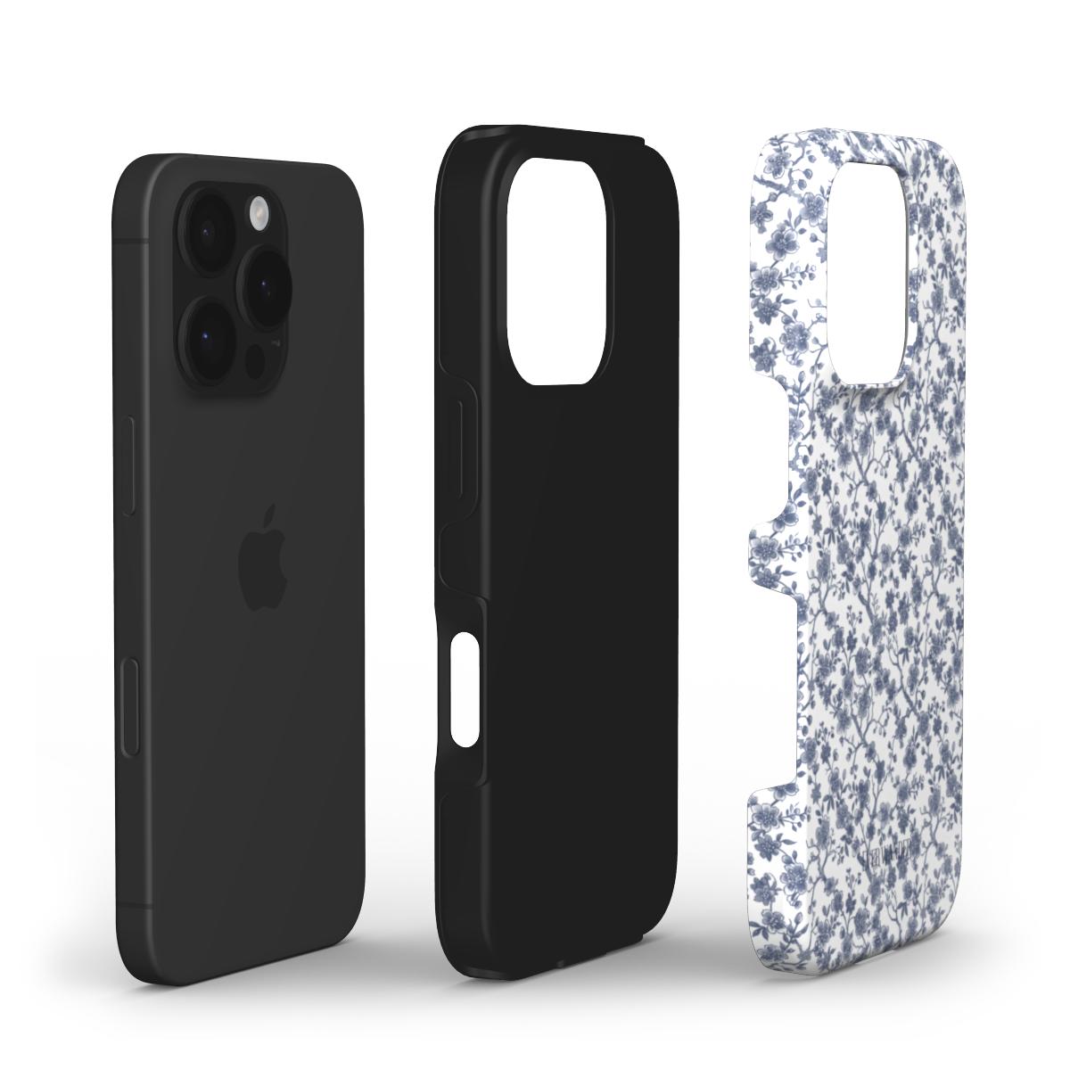 Collection Azure Botanics | Ashen Whispers | coque de téléphone