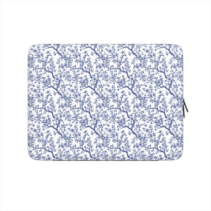 Azure Botanics Collection | Cobalt Garden | Bold Cobalt Blue Botanical Laptop Sleeve