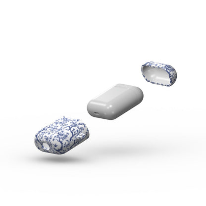 Azure Botanics Collection | Cobalt Garden | Bold Cobalt Blue Botanical AirPods Tough Case