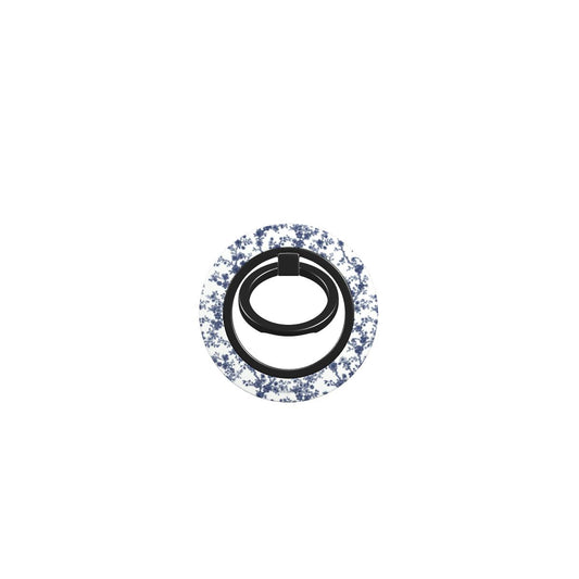 Azure Botanics Collection | Midnight Bloom | Elegant Navy Botanical Ring Holder