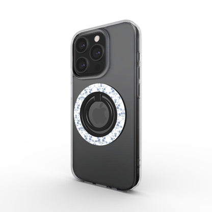 Azure Botanics Collection | Ethereal Delft | Porcelain Blue Botanical Ring Holder