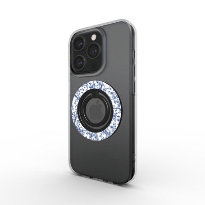 Azure Botanics Collection | Cobalt Garden | Bold Cobalt Blue Botanical Ring Holder