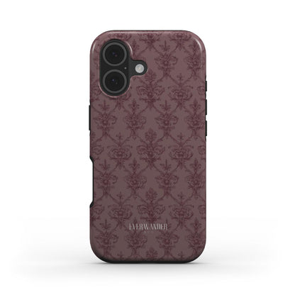 Antique Damask - Chiaroscuro Collection | Regal Burgundy | Deep Edition Tough Phone Case