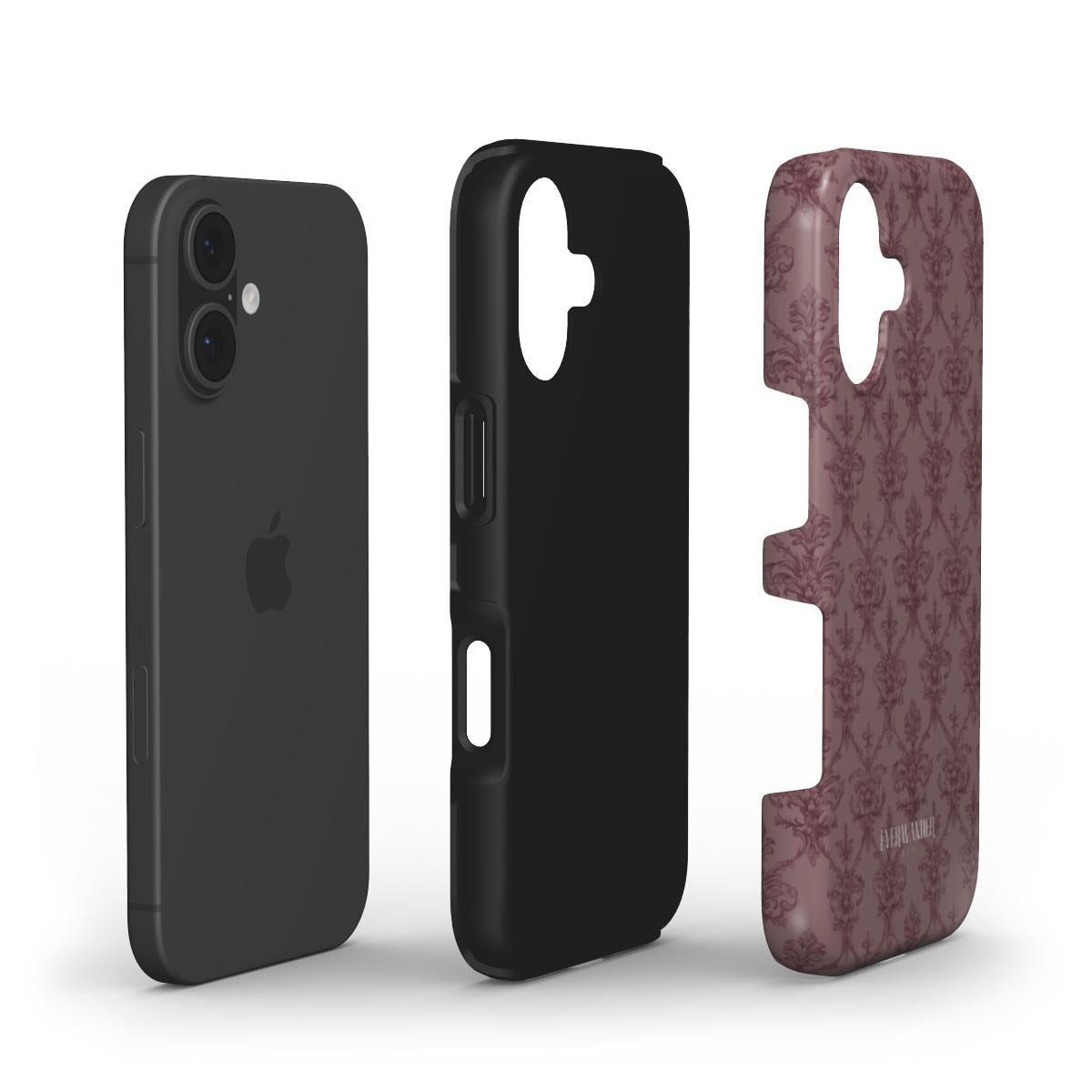 Antique Damask - Chiaroscuro Collection | Regal Burgundy | Deep Edition Tough Phone Case