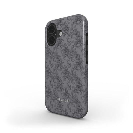Antique Damask - Chiaroscuro Collection | Obsidian Manuscript | Deep Edition Tough Phone Case