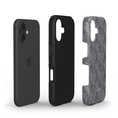 Antique Damask - Chiaroscuro Collection | Obsidian Manuscript | Deep Edition Tough Phone Case