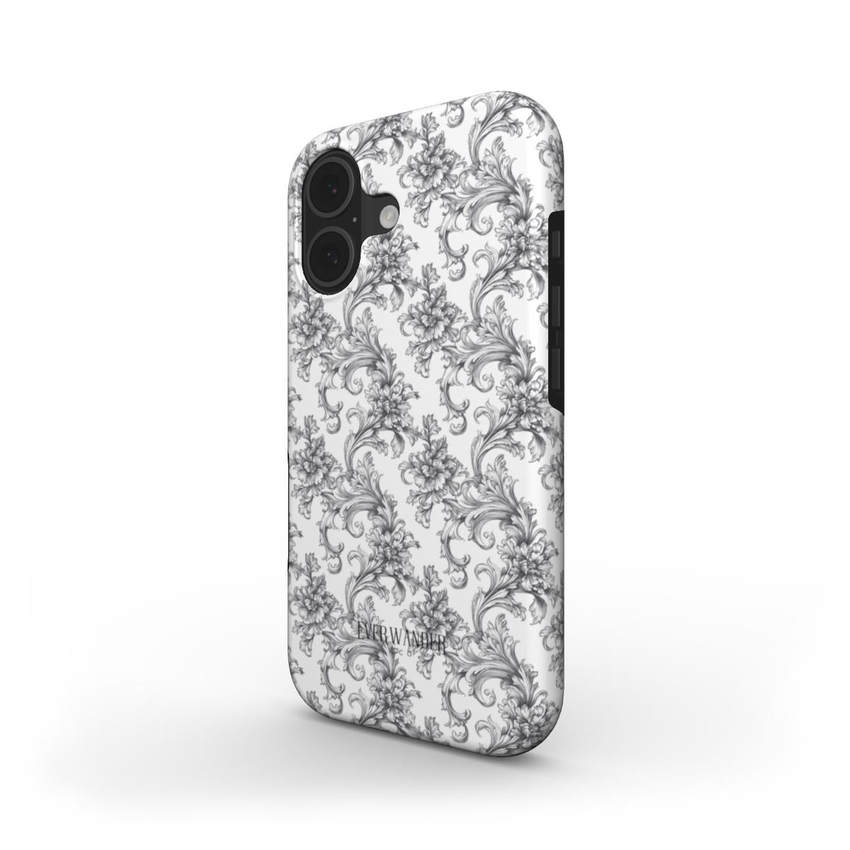 Antique Damask - Chiaroscuro Collection | Obsidian Manuscript | Pure Edition Tough Phone Case