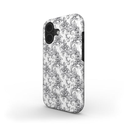 Antique Damask - Chiaroscuro Collection | Obsidian Manuscript | Pure Edition Tough Phone Case