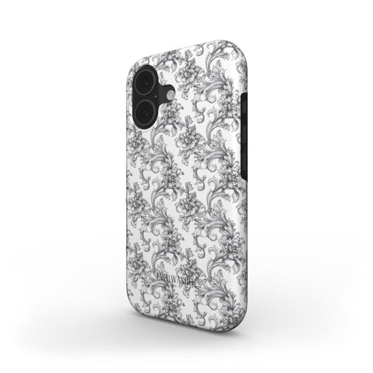 Antique Damask - Chiaroscuro Collection | Obsidian Manuscript | Pure Edition Tough Phone Case