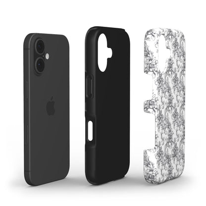Antique Damask - Chiaroscuro Collection | Obsidian Manuscript | Pure Edition Tough Phone Case