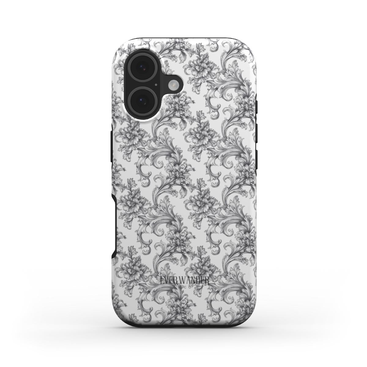 Antique Damask - Chiaroscuro Collection | Obsidian Manuscript | Pure Edition Tough Phone Case