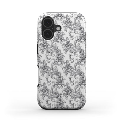 Antique Damask - Chiaroscuro Collection | Obsidian Manuscript | Pure Edition Tough Phone Case