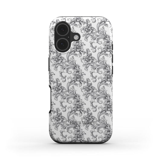 Antique Damask - Chiaroscuro Collection | Obsidian Manuscript | Pure Edition Tough Phone Case