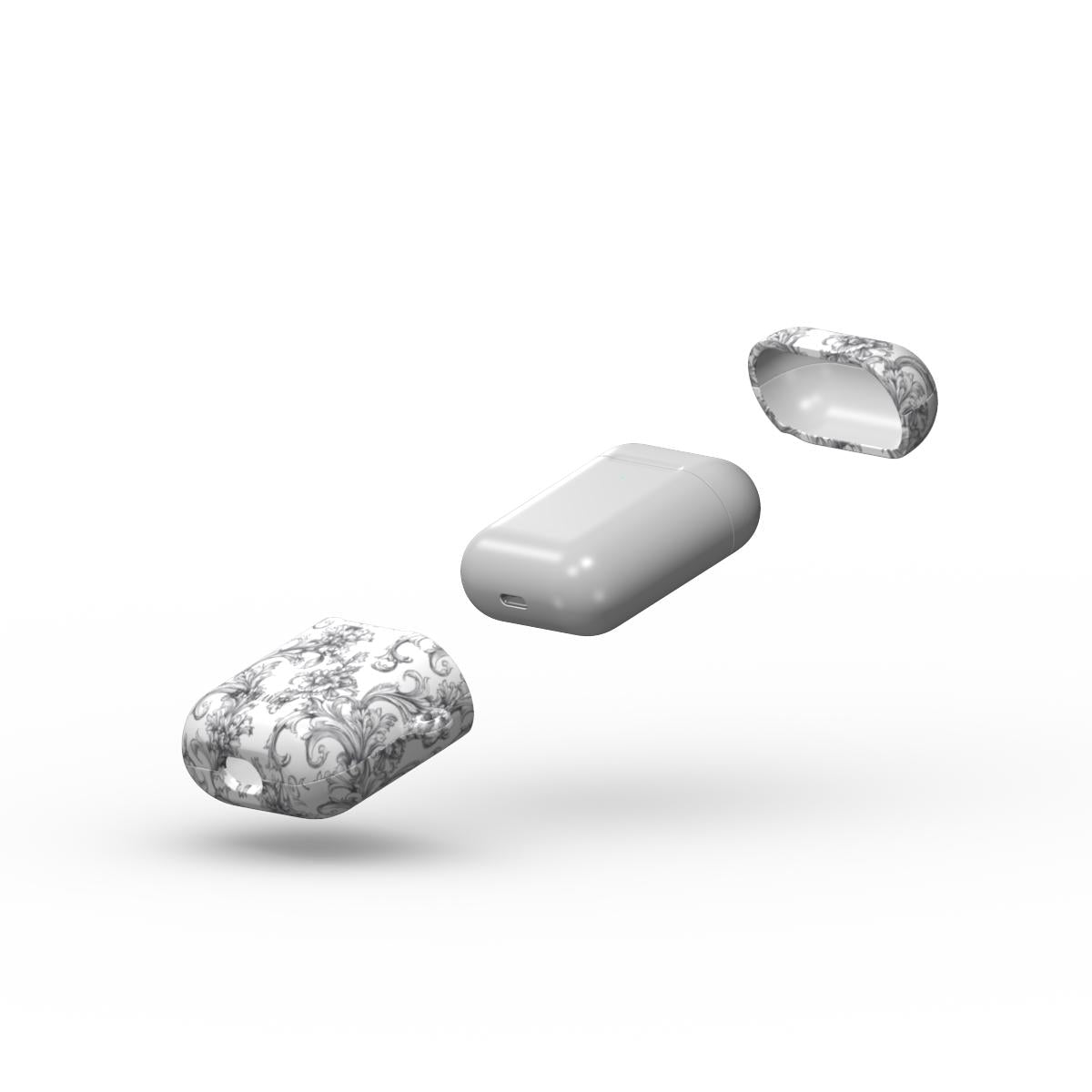 Antique Damask - Chiaroscuro Collection | Obsidian Manuscript | Pure Edition AirPods Case