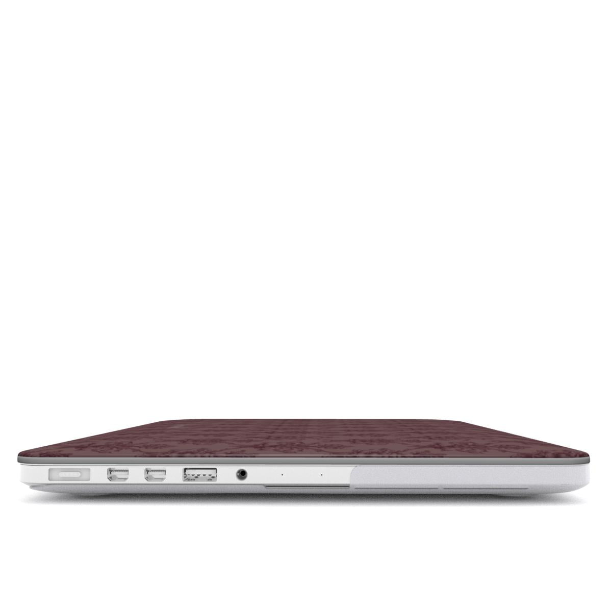 Antique Damask - Chiaroscuro Collection | Regal Burgundy | Deep Edition MacBook Case