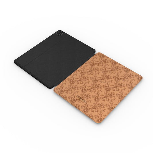 Antique Damask - The Chiaroscuro Collection | Earthen Legacy | Deep Edition Apple iPad Case with Pencil holder