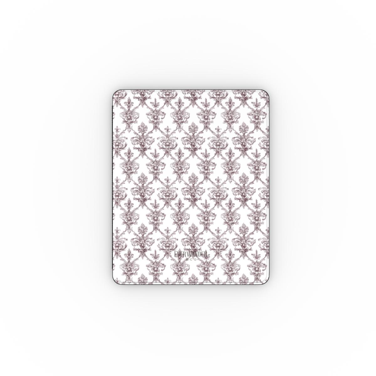 Antique Damask - The Chiaroscuro Collection | Regal Burgundy | Pure Edition Apple iPad Case with Pencil holder