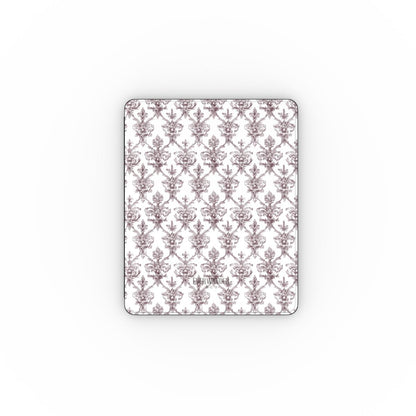Antique Damask - The Chiaroscuro Collection | Regal Burgundy | Pure Edition Apple iPad Case with Pencil holder