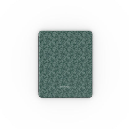 Antique Damask - The Chiaroscuro Collection | Veridian Sanctuary | Deep Edition Apple iPad Case with Pencil holder