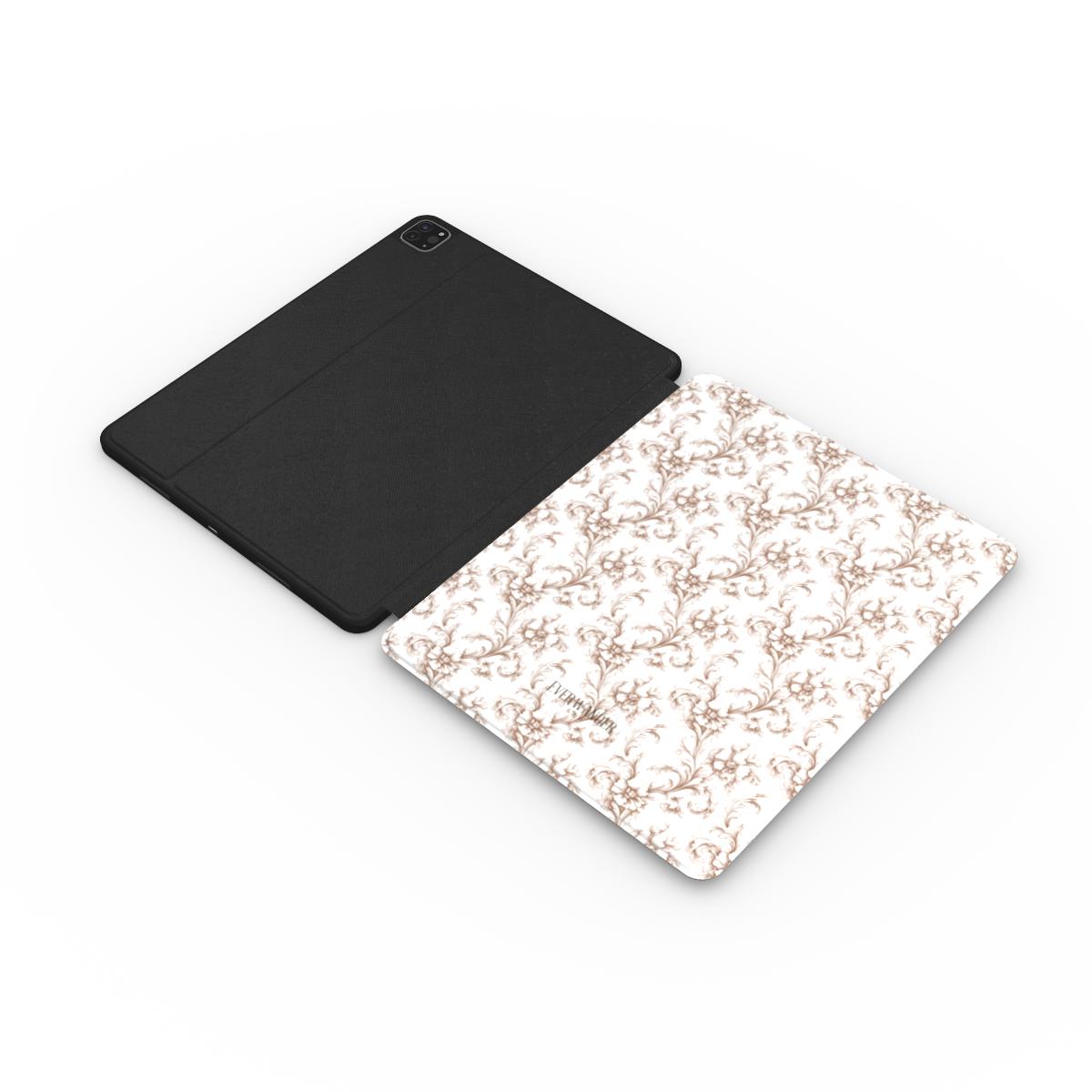 Antique Damask - The Chiaroscuro Collection | Earthen Legacy | Pure Edition Apple iPad Case with Pencil holder