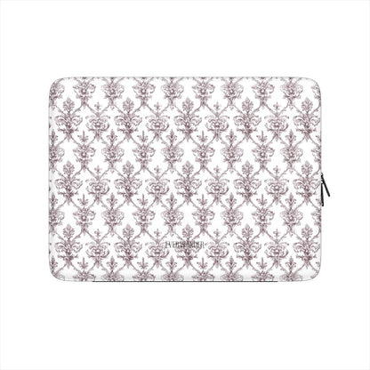 Antique Damask - The Chiaroscuro Collection | Regal Burgundy | Pure Edition Vegan Leather Laptop Sleeve