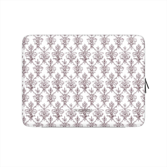 Antique Damask - The Chiaroscuro Collection | Regal Burgundy | Pure Edition Vegan Leather Laptop Sleeve