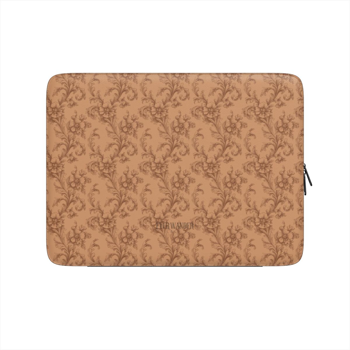 Antique Damask - The Chiaroscuro Collection | Earthen Legacy | Deep Edition Vegan Leather Laptop Sleeve