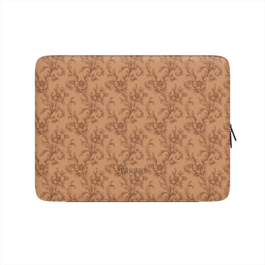 Antique Damask - The Chiaroscuro Collection | Earthen Legacy | Deep Edition Vegan Leather Laptop Sleeve