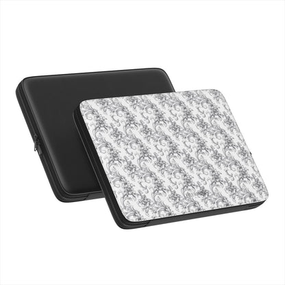 Antique Damask - The Chiaroscuro Collection | Obsidian Manuscript | Pure Edition Vegan Leather Laptop Sleeve