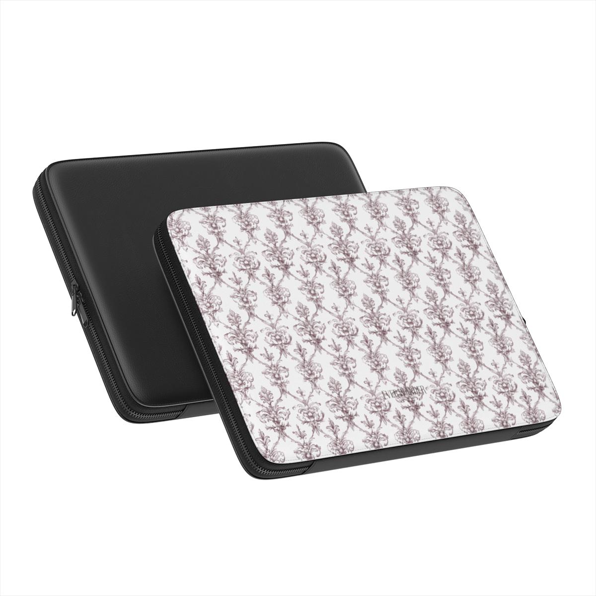 Antique Damask - The Chiaroscuro Collection | Regal Burgundy | Pure Edition Vegan Leather Laptop Sleeve