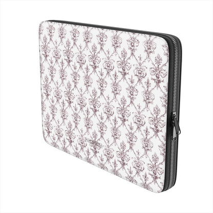 Antique Damask - The Chiaroscuro Collection | Regal Burgundy | Pure Edition Vegan Leather Laptop Sleeve