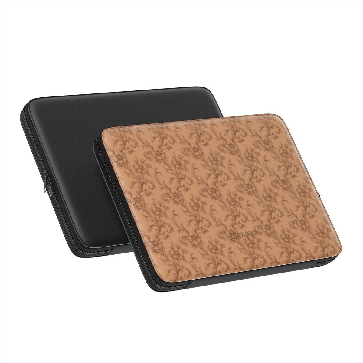 Antique Damask - The Chiaroscuro Collection | Earthen Legacy | Deep Edition Vegan Leather Laptop Sleeve