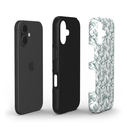 Antique Damask - Chiaroscuro Collection | Veridian Sanctuary | Pure Edition Tough Phone Case