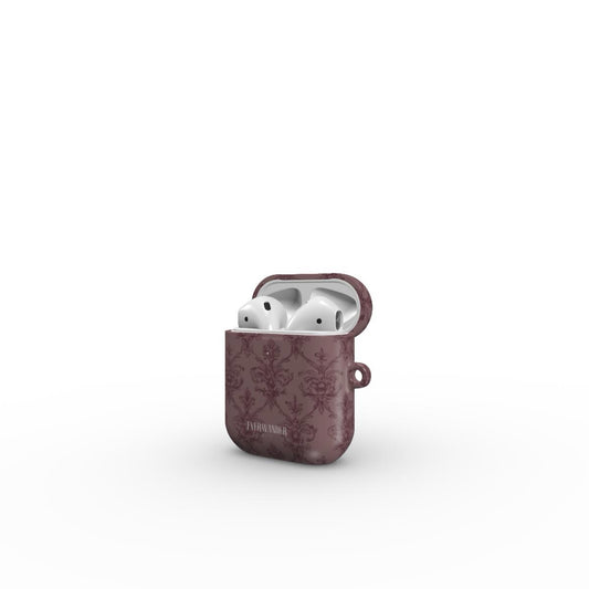 Antique Damask - Chiaroscuro Collection | Regal Burgundy | Deep Edition AirPods Tough Case