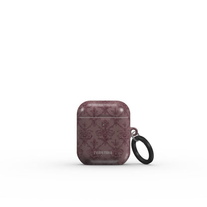 Antique Damask - Chiaroscuro Collection | Regal Burgundy | Deep Edition AirPods Tough Case