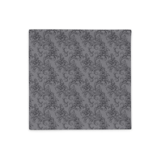 Antique Damask - Chiaroscuro Collection | Obsidian Manuscript | Deep Edition Pillowcase