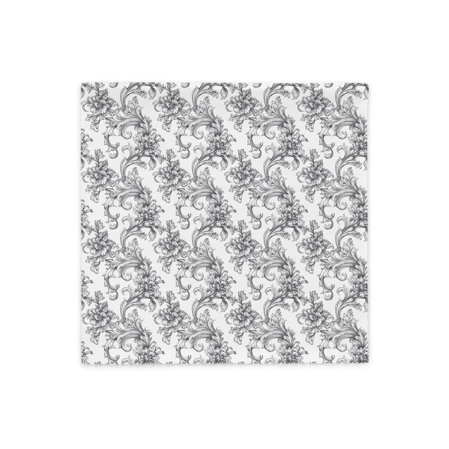 Antique Damask - Chiaroscuro Collection | Obsidian Manuscript | Pure Edition Pillowcase